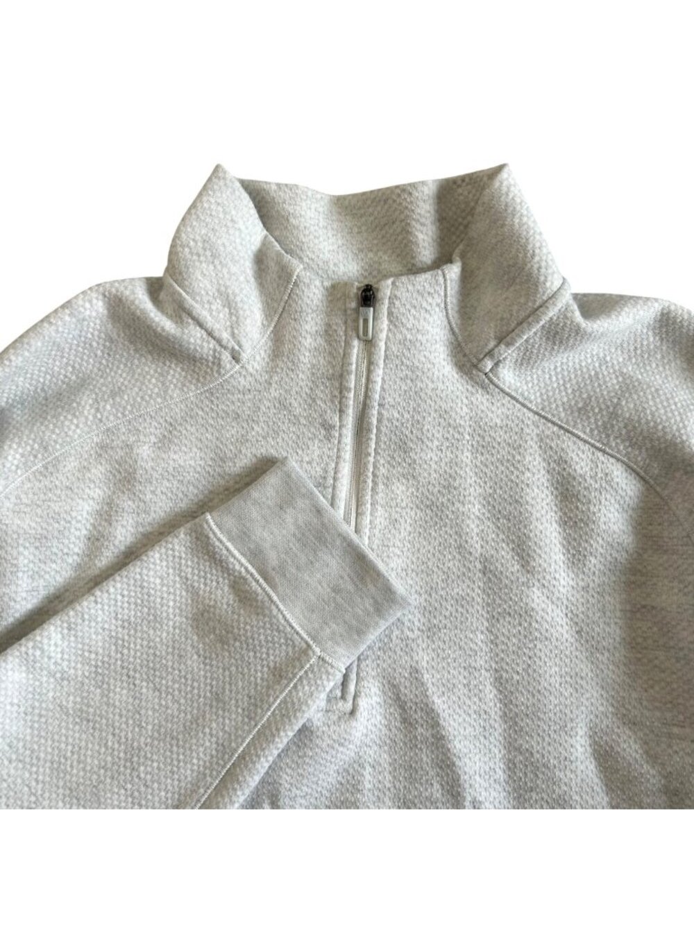 VRST Men's Sz Large Gray Quarter-Zip Pullover Textured Cotton Blend Casual